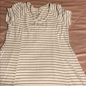 striped dress with short sleeves
